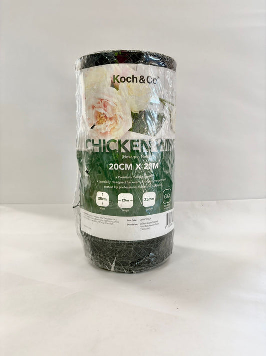 Chicken wire 20cm x 20m