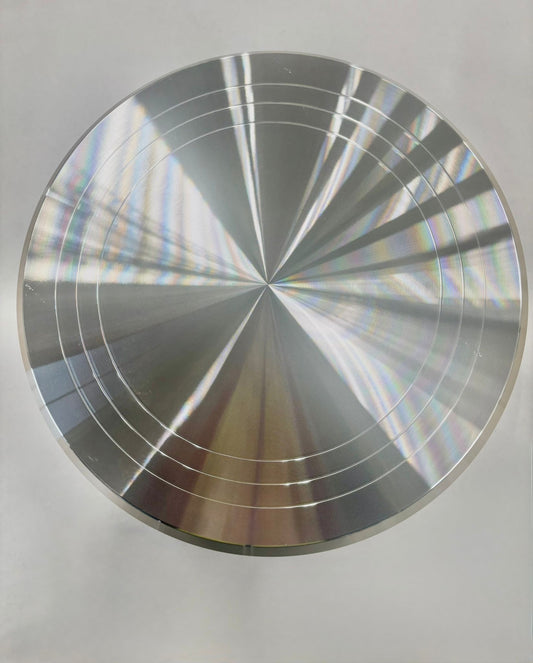 Premium lazy susan rotating  stand aluminium silver 31-13 cm